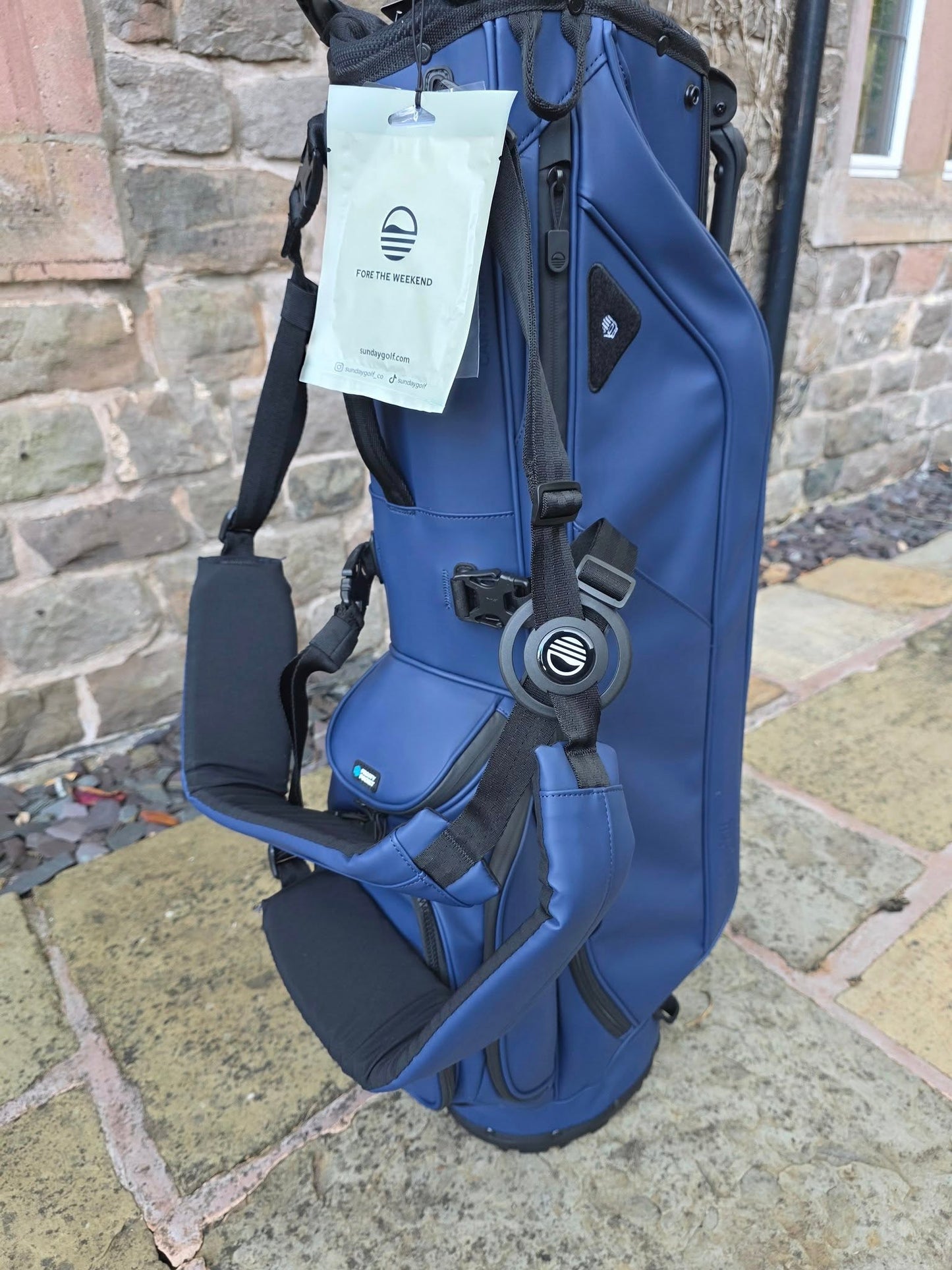 Sunday Golf Ryder S-Class Stand Bag (Navy Leather)