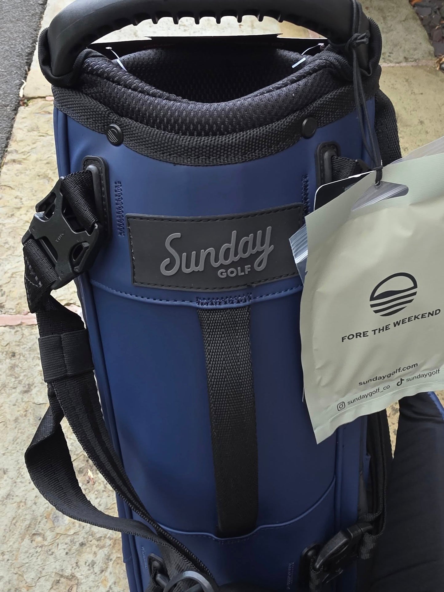 Sunday Golf Ryder S-Class Stand Bag (Navy Leather)