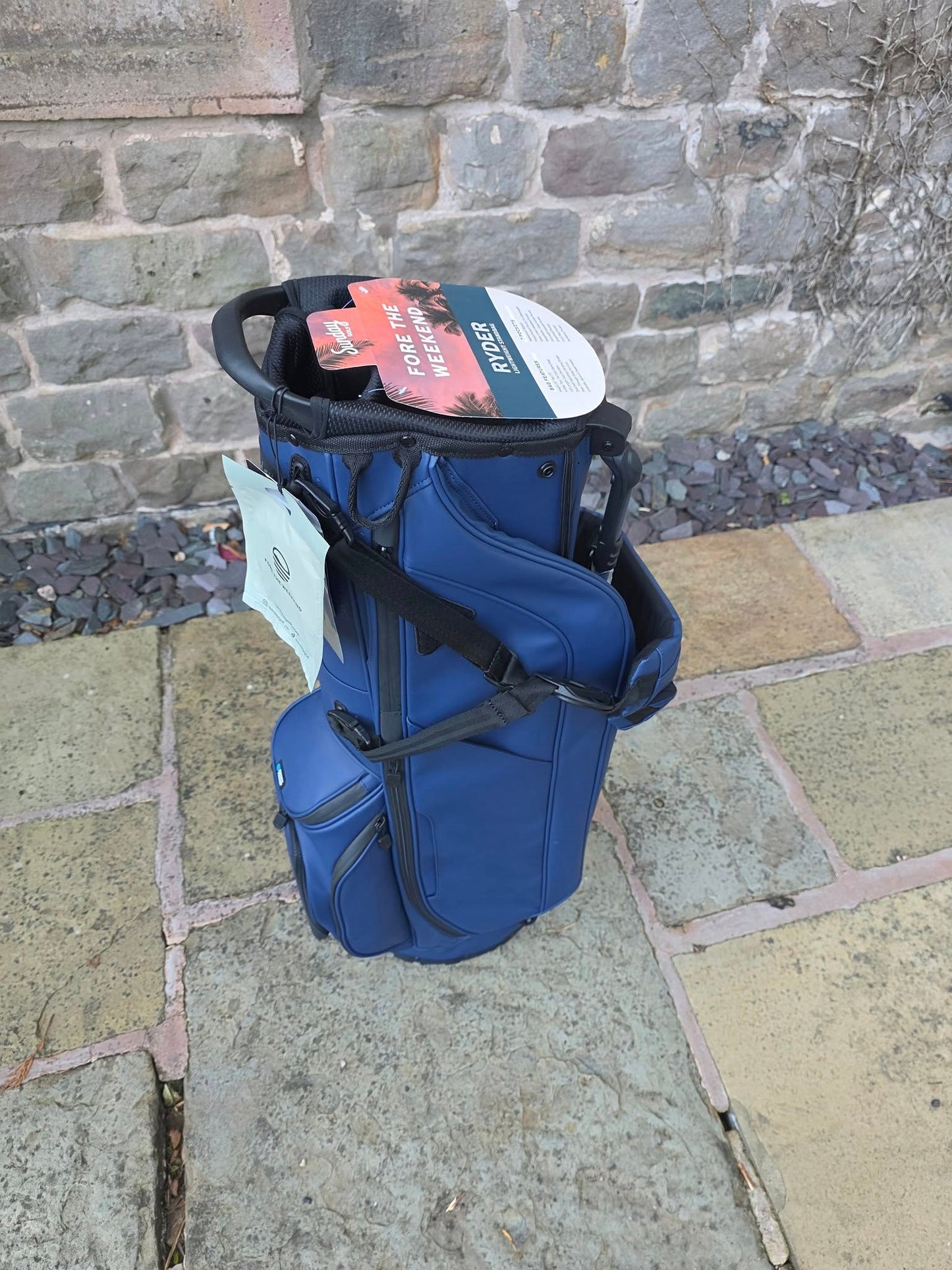 Sunday Golf Ryder S-Class Stand Bag (Navy Leather)