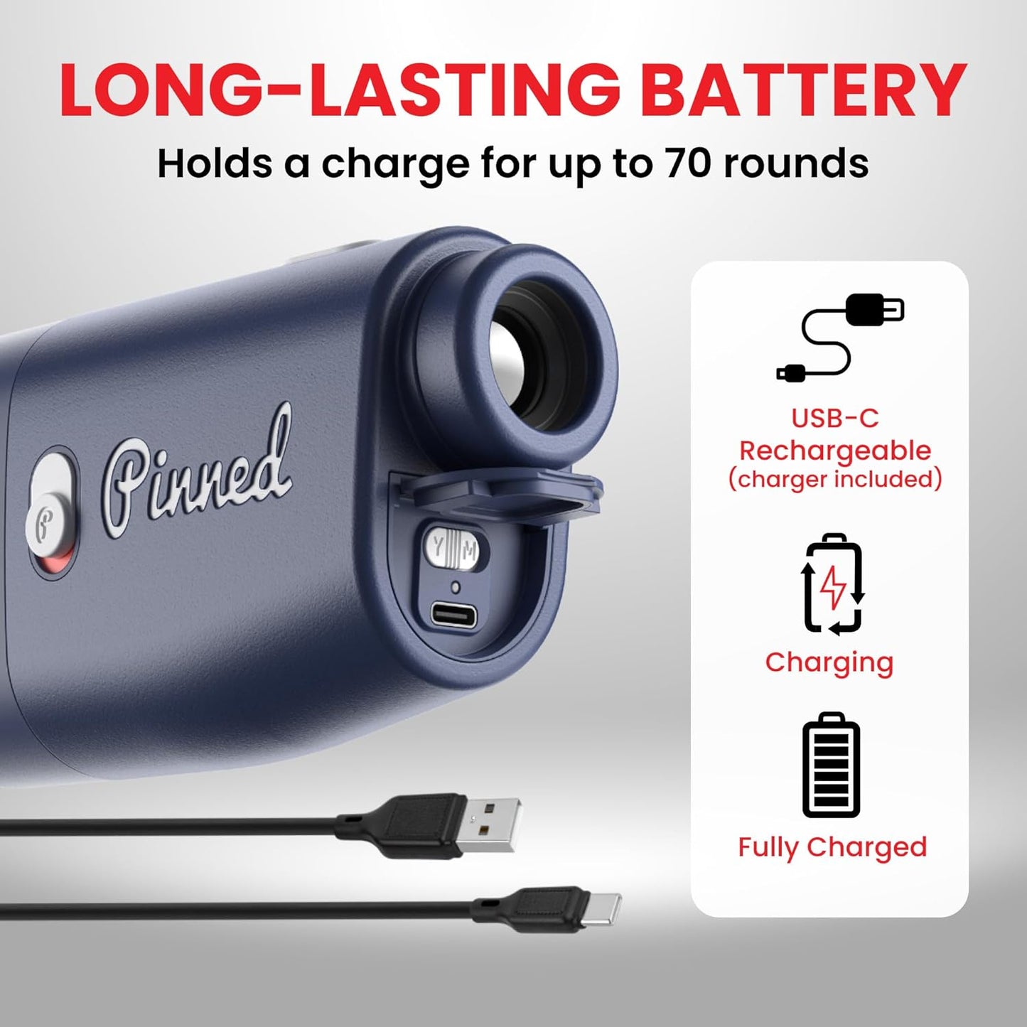 Pinned Golf Prism+ Rangefinder - Black