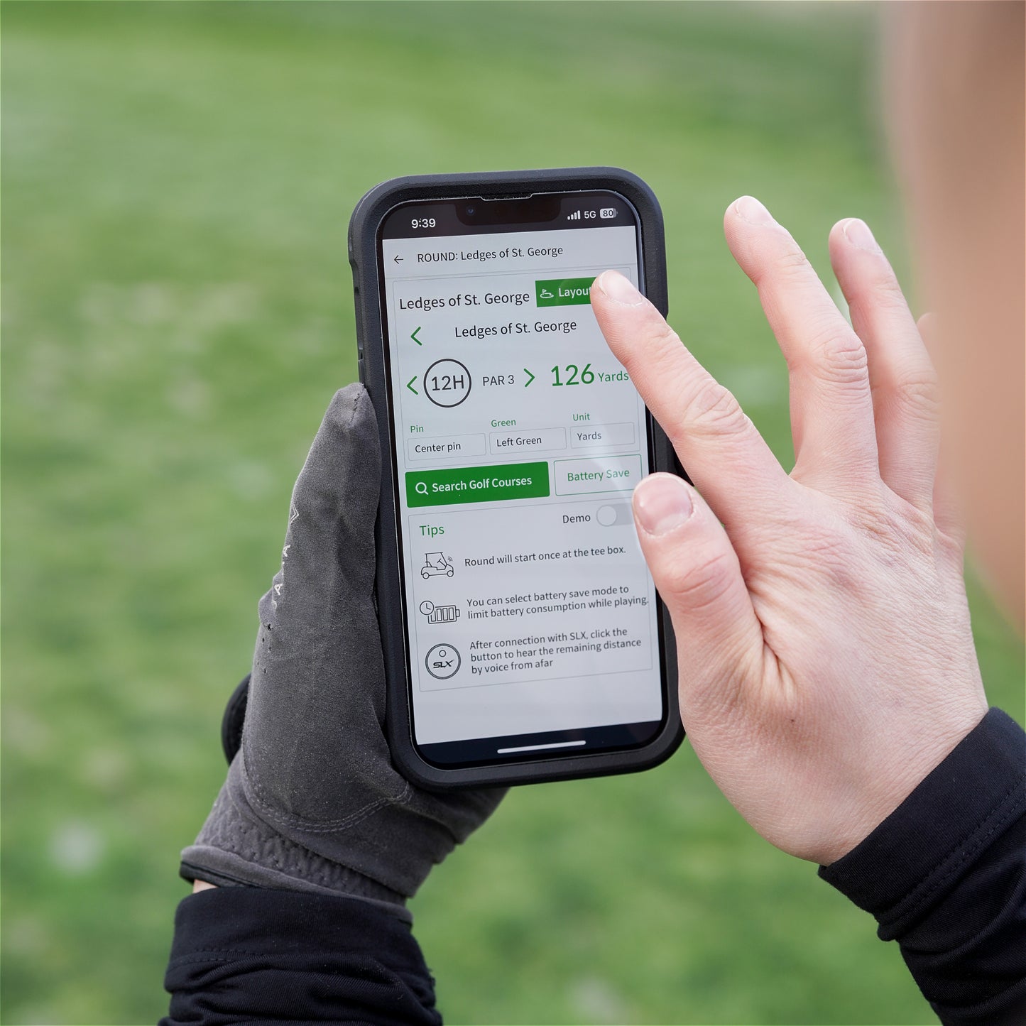 SwingLogic SLX Hybrid Mini GPS Launch Monitor - Black