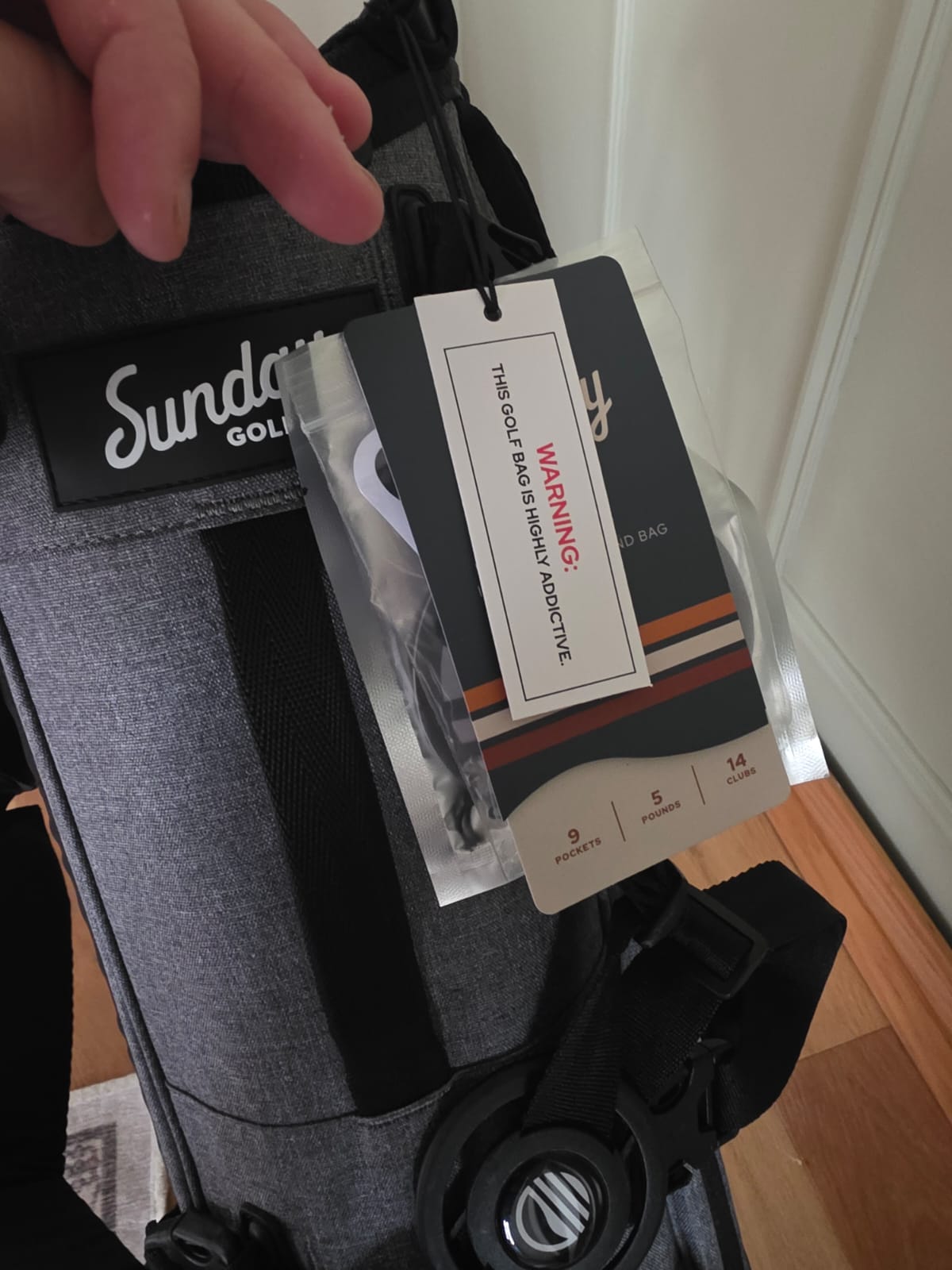 Sunday Golf Ryder Stand Bag (Heather Grey)