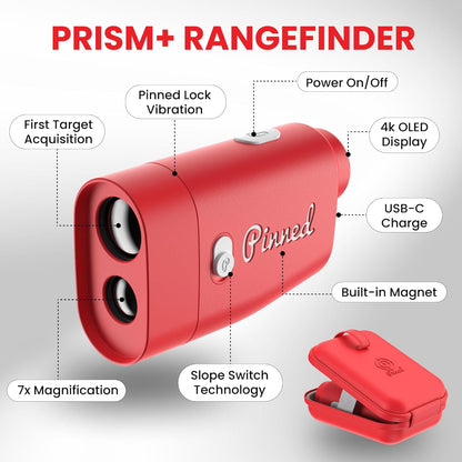 Pinned Golf Prism+ Rangefinder - Black