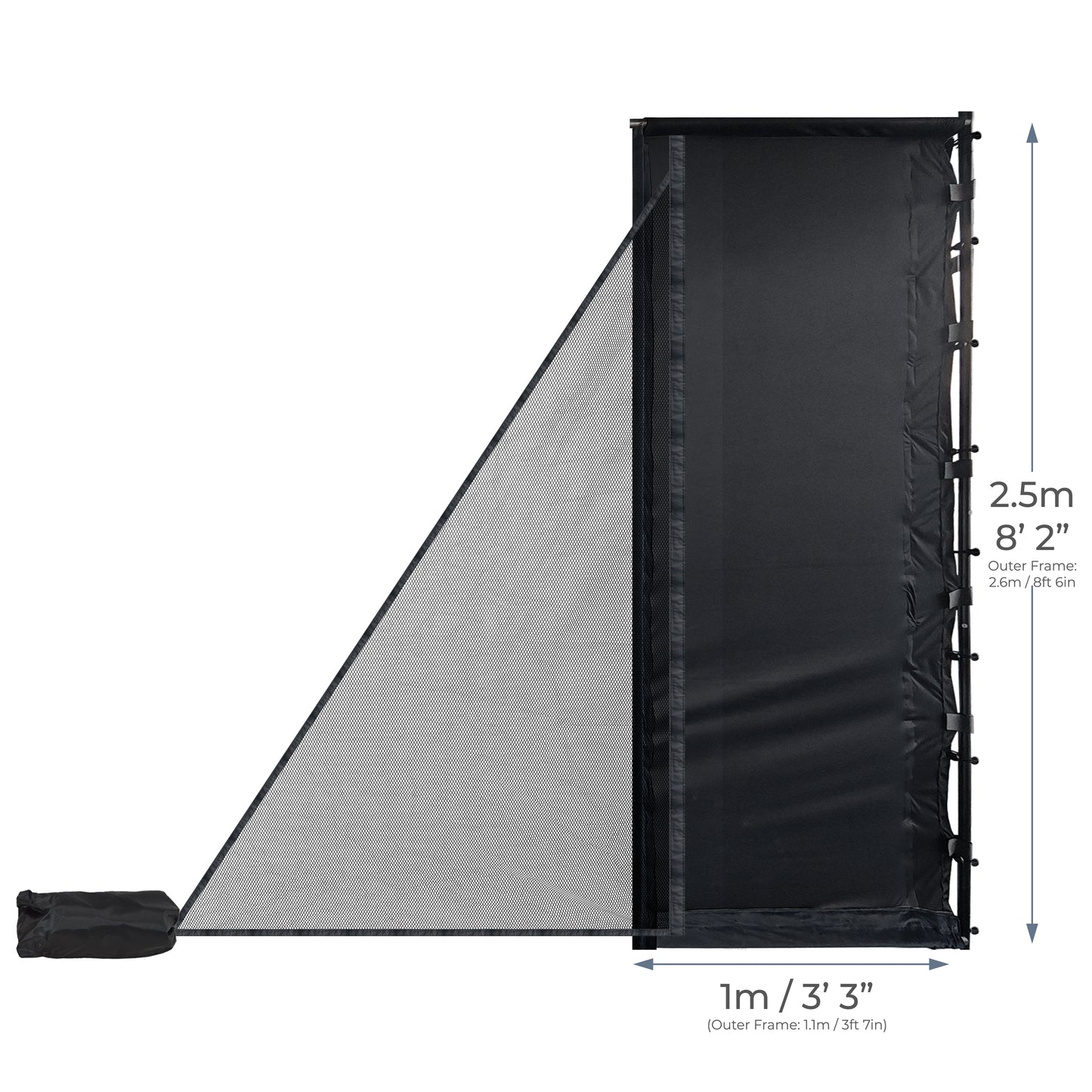 SLIM Enclosure with Side Netting_3.3W x 2.5H x 1D Mtr