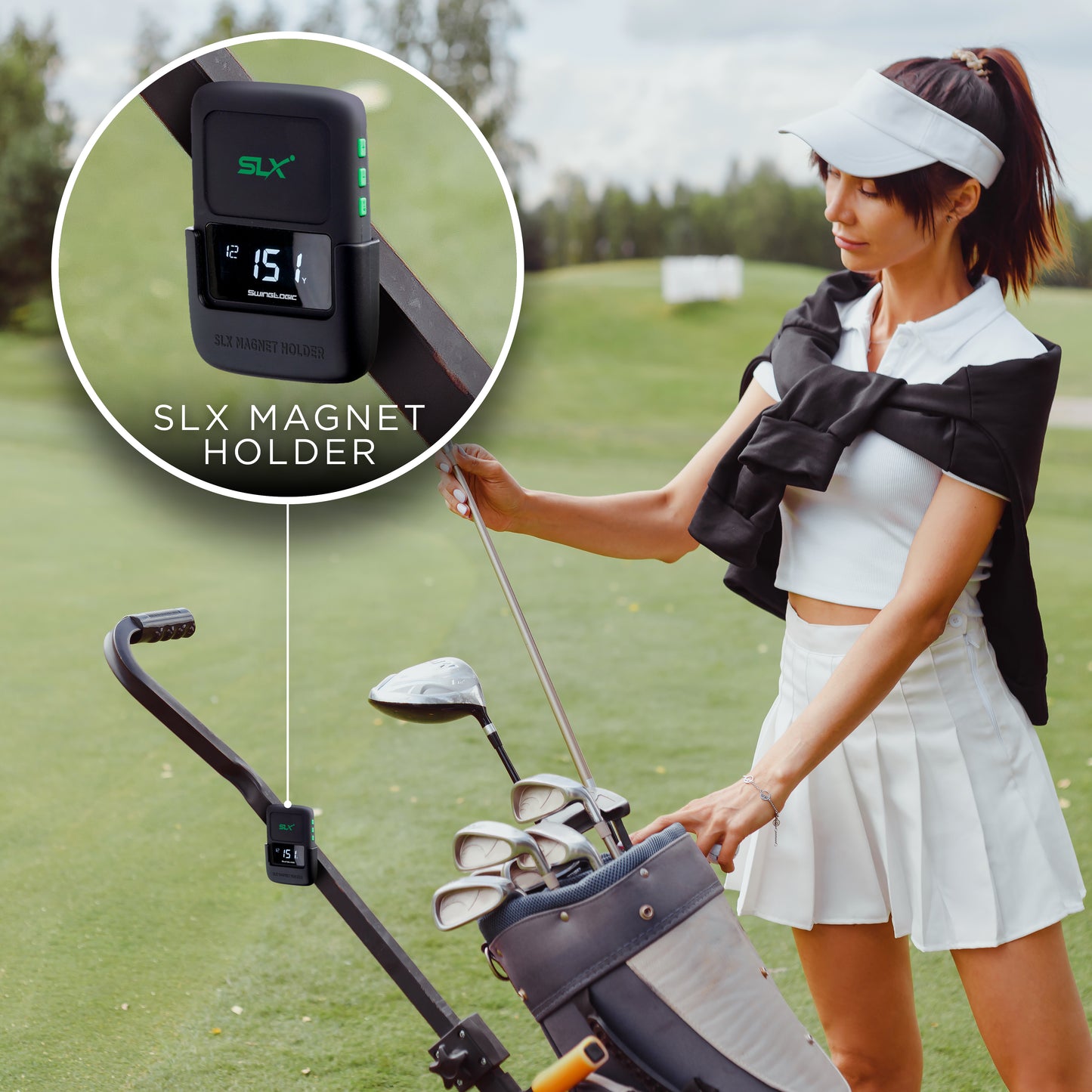 SwingLogic SLX Hybrid Mini GPS Launch Monitor - Black