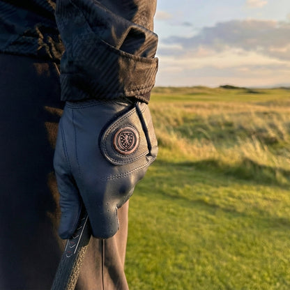 Official Scottish FA Blue Leather Golf Glove & Metal Ball Marker (Right Hand)