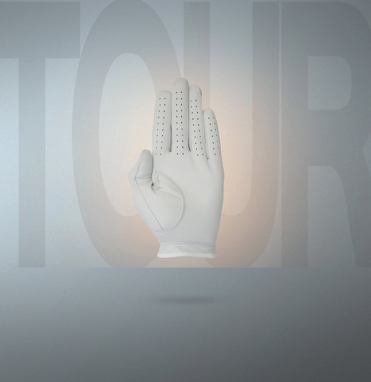 Classic White Leather golf glove  I  Links Collective badge